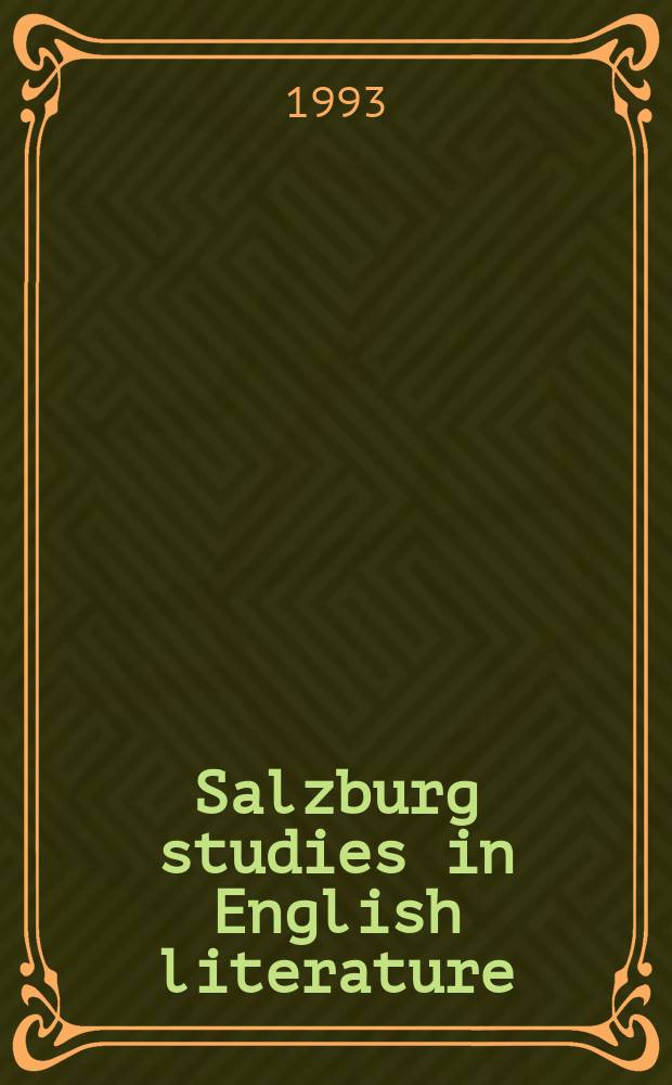 Salzburg studies in English literature : Shelley 1792-1992