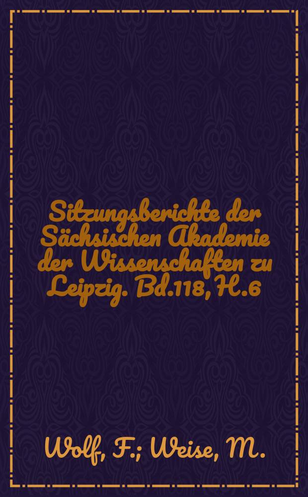 Sitzungsberichte der Sächsischen Akademie der Wissenschaften zu Leipzig. Bd.118, H.6 : Der Sirotherm-Prozess