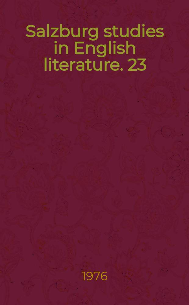 Salzburg studies in English literature. 23 : Continuity and innovation in Sean O'Casey's drama
