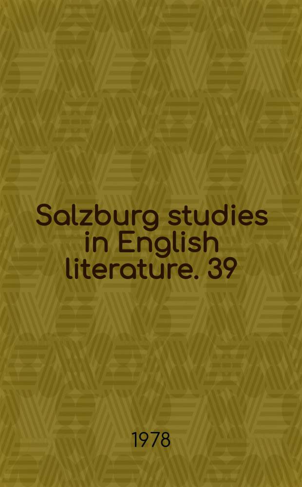Salzburg studies in English literature. 39 : That tragic queen