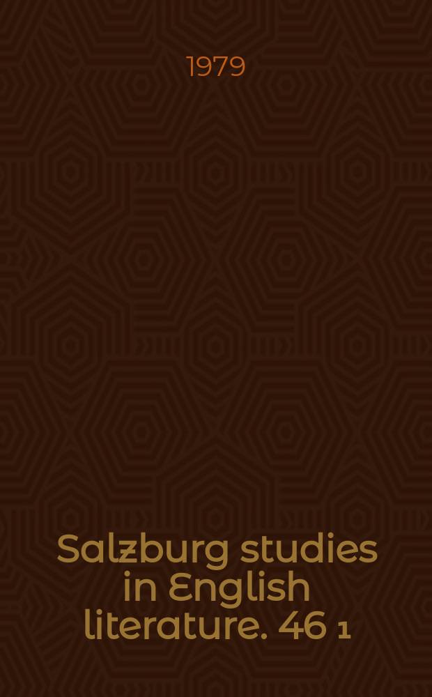 Salzburg studies in English literature. 46[₁] : Lyrische und satirische Elemente in Roy Campbells Dichtung