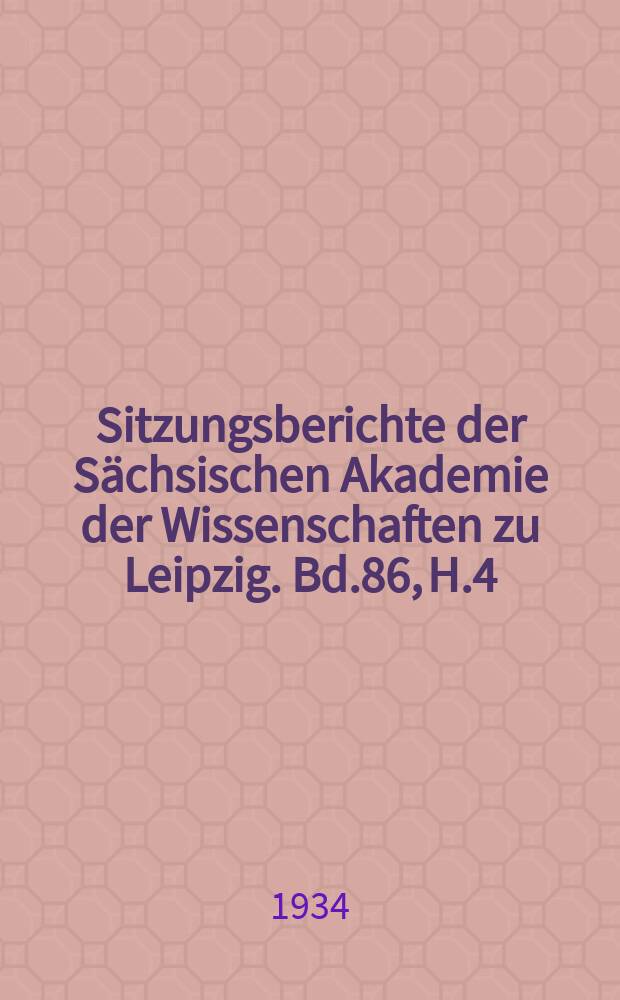 Sitzungsberichte der Sächsischen Akademie der Wissenschaften zu Leipzig. Bd.86, H.4 : Die Melodie zu Pindars erstem pythischen Gedicht