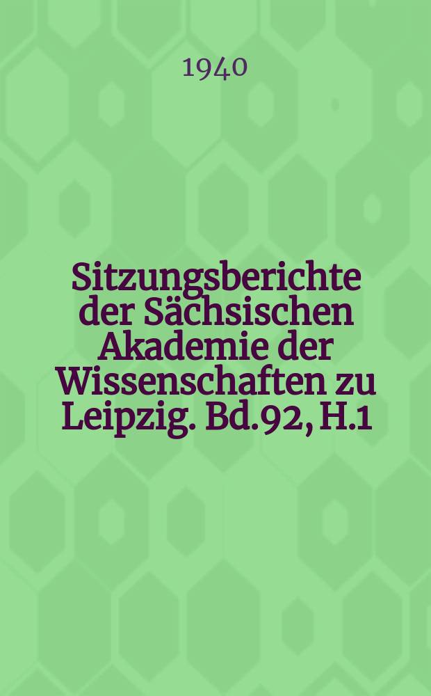 Sitzungsberichte der Sächsischen Akademie der Wissenschaften zu Leipzig. Bd.92, H.1 : Die Geschichte Kaiser Othos bei Tacitus