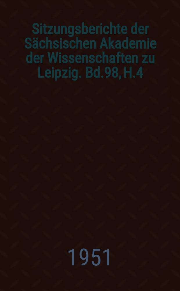 Sitzungsberichte der S&auml;chsischen Akademie der Wissenschaften zu Leipzig. Bd.98, H.4 : Flim ugaritschen Pantheon