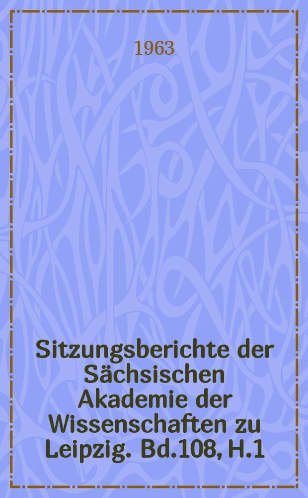 Sitzungsberichte der Sächsischen Akademie der Wissenschaften zu Leipzig. Bd.108, H.1 : Slawische Wörter in den deutschen Mundarten östlich der unteren Saale