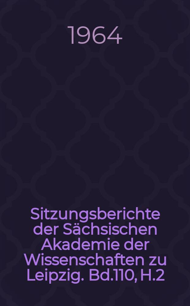 Sitzungsberichte der Sächsischen Akademie der Wissenschaften zu Leipzig. Bd.110, H.2 : Tradition und Neuschöpfung im Antiken Judentum. Der Phari säismus in Lichte der Überlieferung das Neuen Testaments
