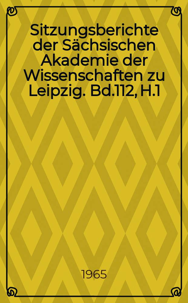 Sitzungsberichte der Sächsischen Akademie der Wissenschaften zu Leipzig. Bd.112, H.1 : Goethes Fragmente eine Tragödie und seine Auffassung vom Tragischen