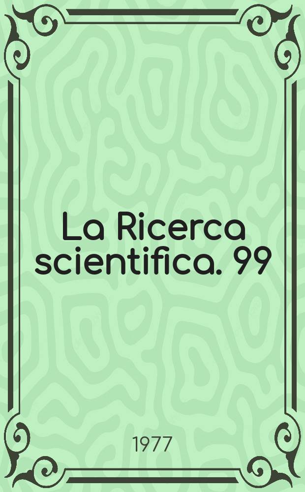 La Ricerca scientifica. 99 : Incontro sui problemi agronomici dell'irrigazione, 3. Roma. 1974