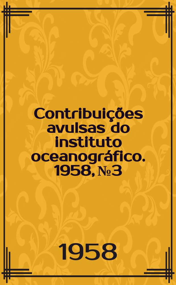Contribuições avulsas do instituto oceanográfico. 1958, №3 : Sôbre duas arenicolas da costa brasileira, (Annelida, Polychaeta)