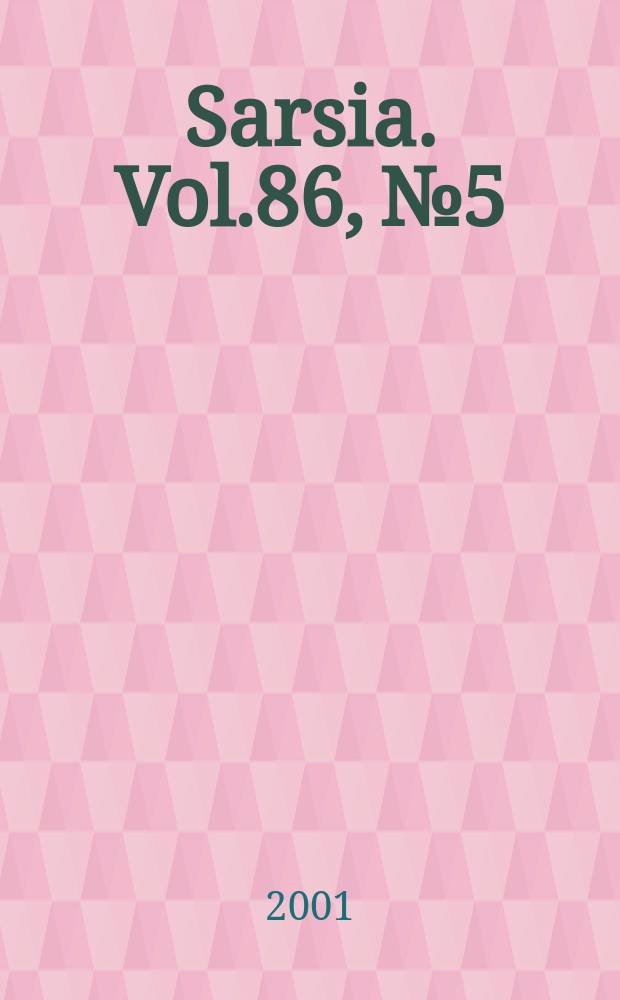 Sarsia. Vol.86, №5