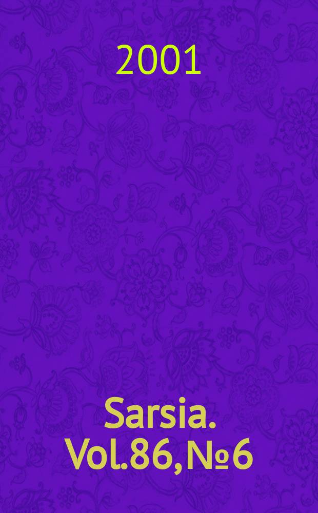 Sarsia. Vol.86, №6