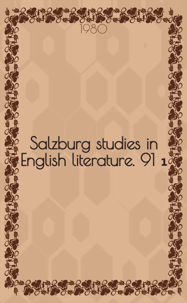 Salzburg studies in English literature. 91[₁] : Comic justice in Shakespeare's...