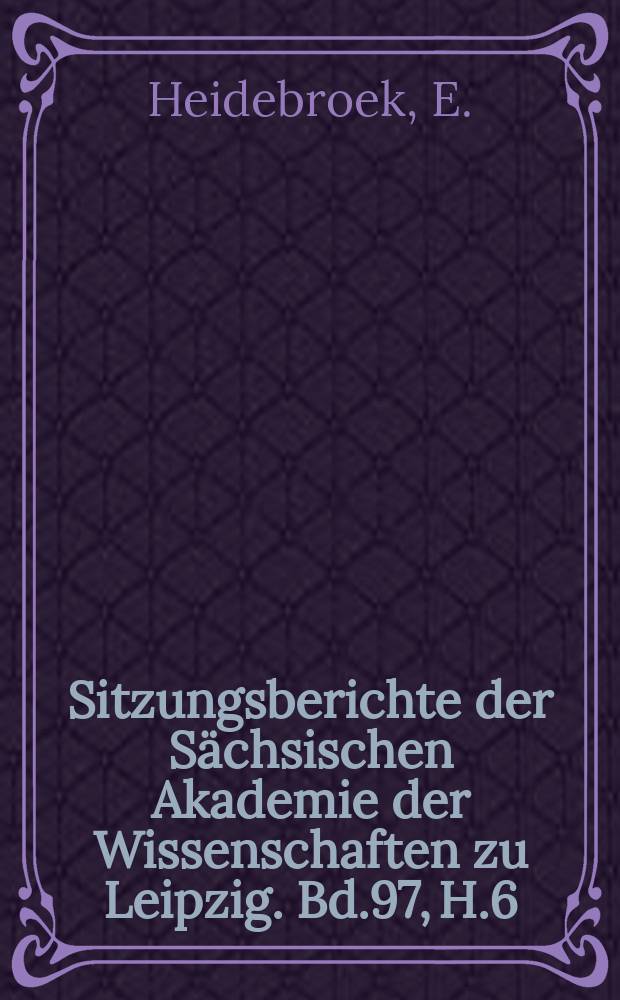 Sitzungsberichte der Sächsischen Akademie der Wissenschaften zu Leipzig. Bd.97, H.6 : Das Verhalten von Zähnen Flüssigkeiten insbesondere Schmierflüssigkeiten in engen Spalten
