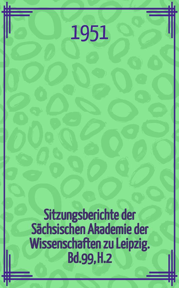 Sitzungsberichte der Sächsischen Akademie der Wissenschaften zu Leipzig. Bd.99, H.2 : Der Gebirgsdruck und seine Beherrschung durch den Bergmann