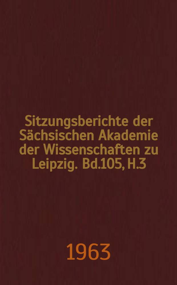 Sitzungsberichte der S&auml;chsischen Akademie der Wissenschaften zu Leipzig. Bd.105, H.3 : Stetige schallnahe Potentialstr&ouml;mungen um eine Familie symmetrischer Profile mit abgerundeter Nase und ihre Grenzlinieneigenschaften