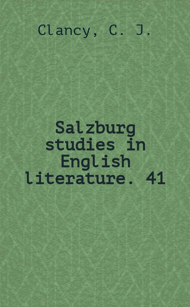 Salzburg studies in English literature. 41 : Lava, hock and soda-water: Byron's Don Juan