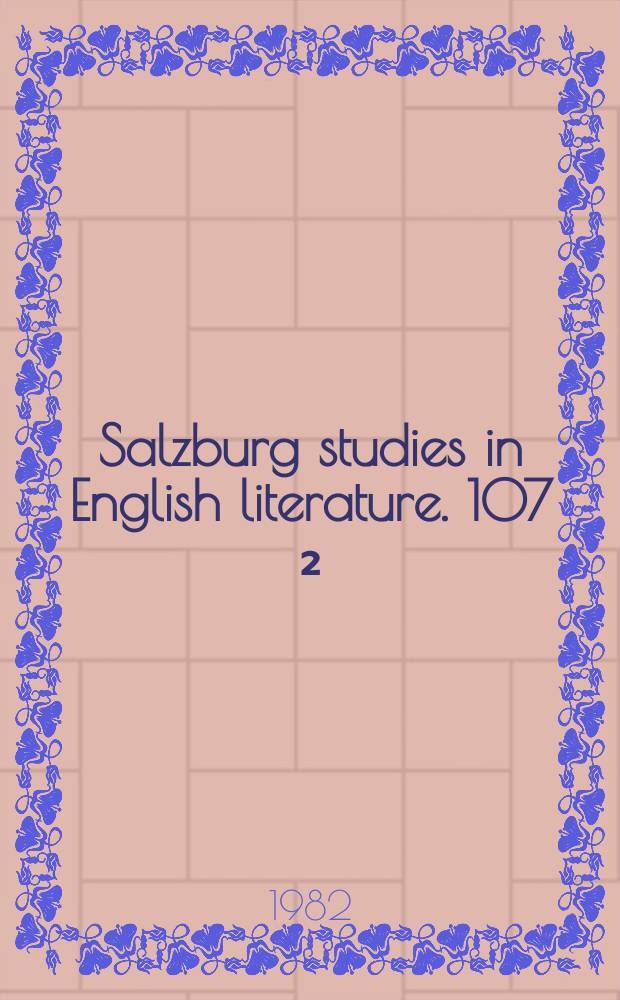 Salzburg studies in English literature. 107[₂] : The sociology of the literature of politics...