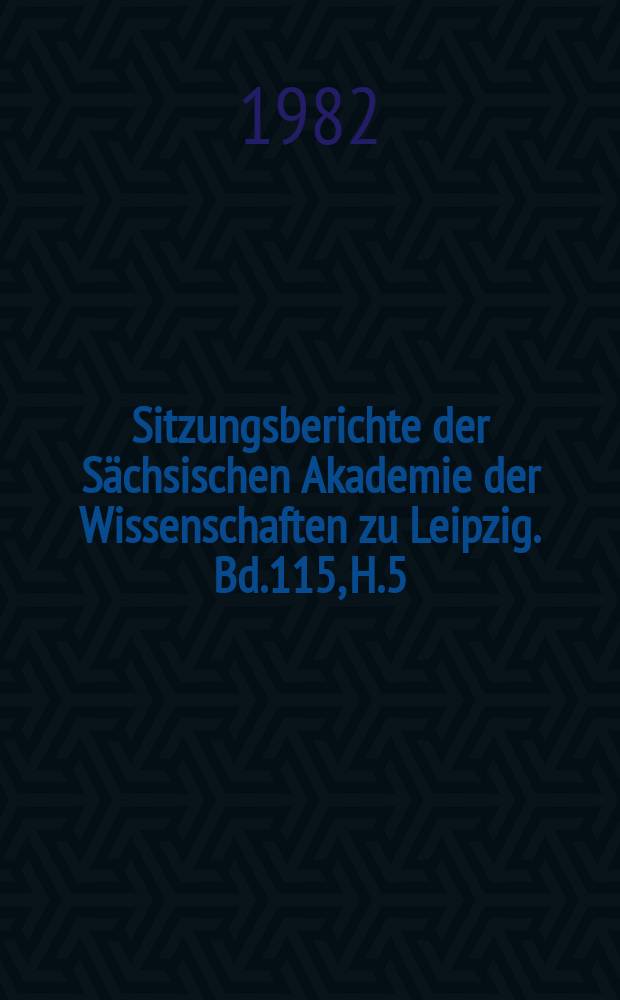 Sitzungsberichte der Sächsischen Akademie der Wissenschaften zu Leipzig. Bd.115, H.5 : Die Technologie der Brikettierung...