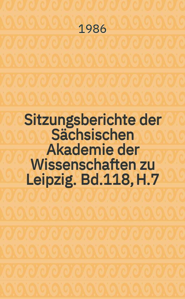 Sitzungsberichte der Sächsischen Akademie der Wissenschaften zu Leipzig. Bd.118, H.7 : Modellversuche zum Fervoreffekt nach V. Vouk unter biophysikalischen Gesichtspunkten