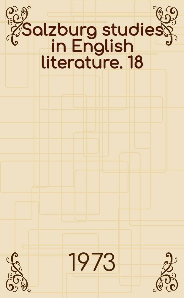 Salzburg studies in English literature. 18 : The vast venture