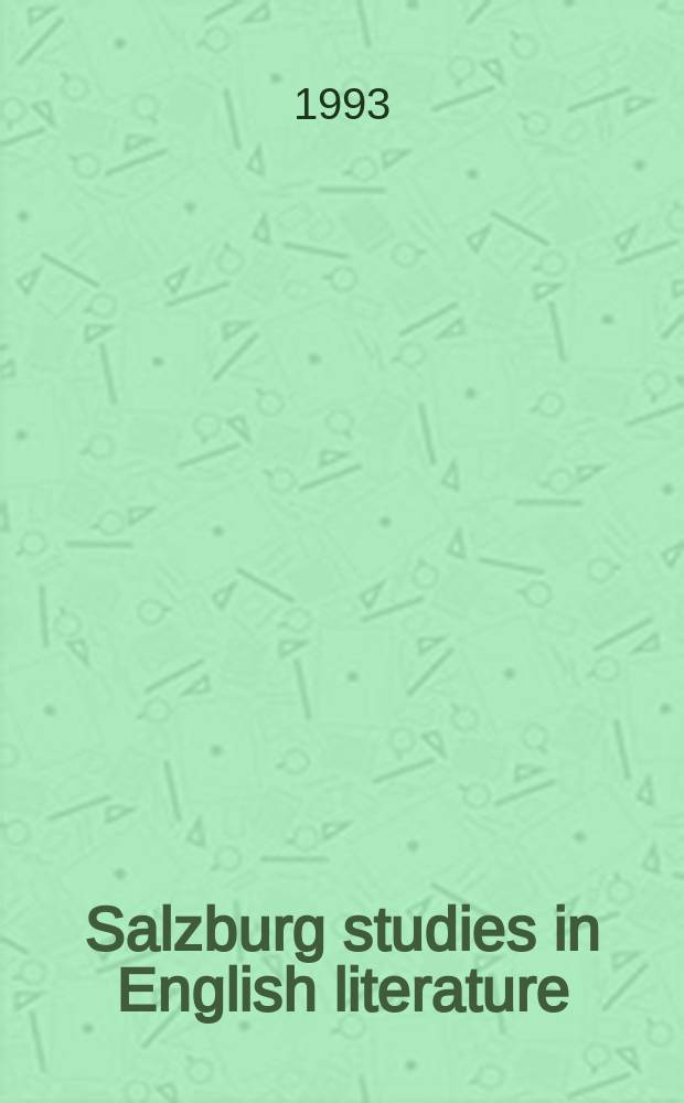 Salzburg studies in English literature : Fire in the bush