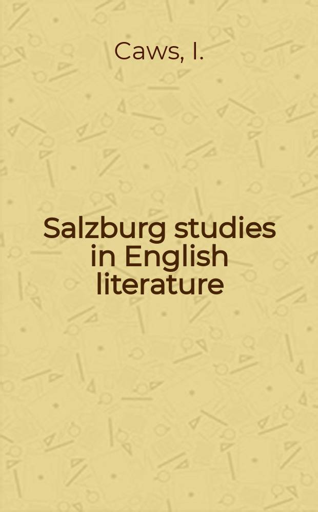 Salzburg studies in English literature : The feast of fools