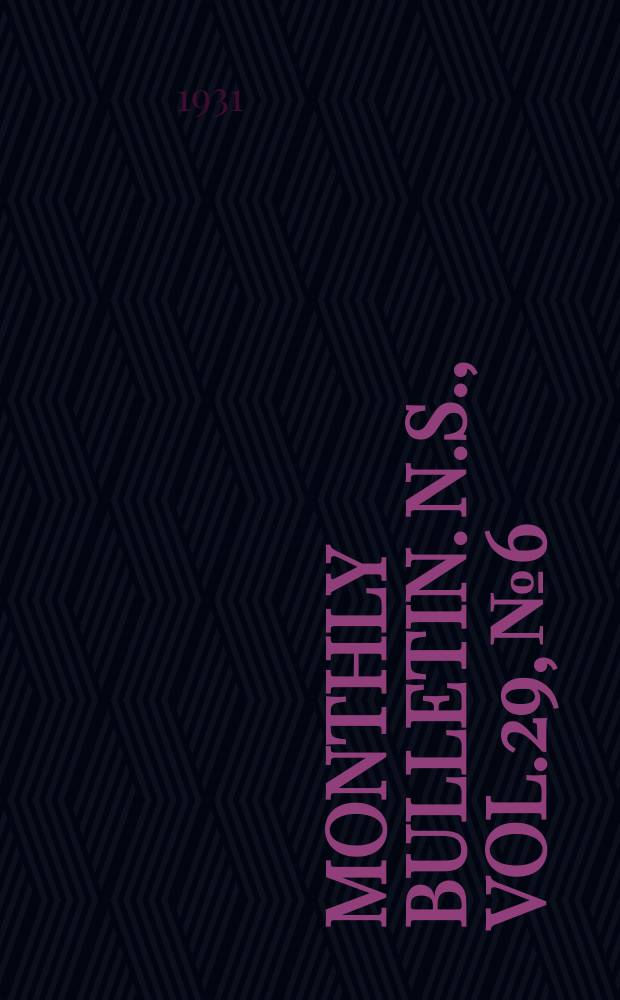 Monthly bulletin. N.S., Vol.29, №6