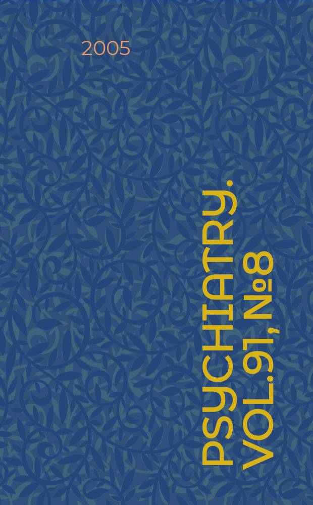 Psychiatry. Vol.91, №8
