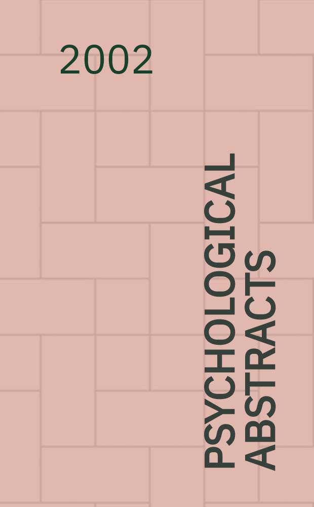 Psychological abstracts : Publ. by The Amer. psychol. assoc. Vol.89, №7