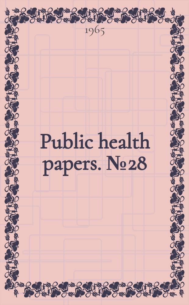Public health papers. №28 : Aspects of family mental health in Europe