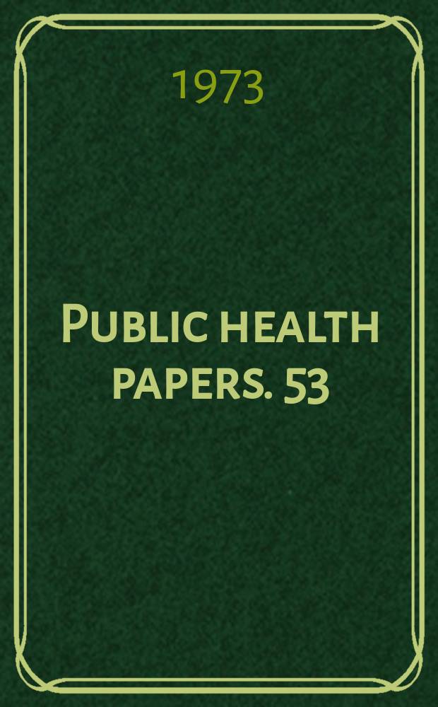 Public health papers. 53 : Family planning in the education of nurses and midwives