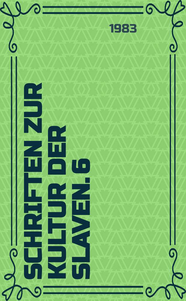 Schriften zur Kultur der Slaven. 6 : Máj
