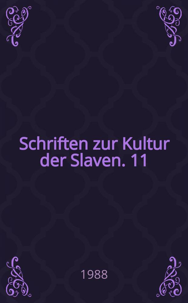 Schriften zur Kultur der Slaven. 11 : Studien zum Humanismus in den böhmischen Ländern