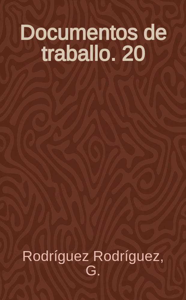 Documentos de traballo. 20 : A calidade de vida como...