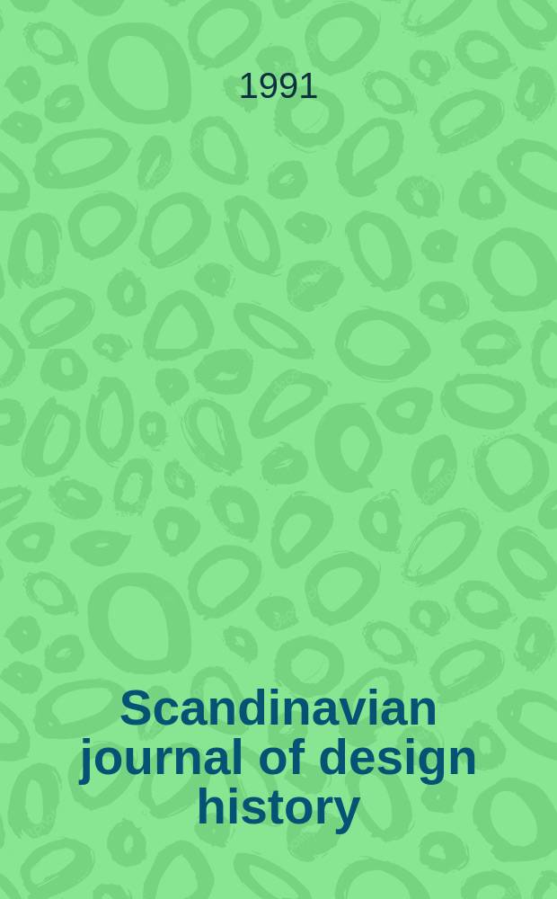 Scandinavian journal of design history