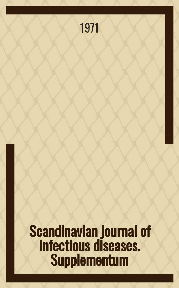 Scandinavian journal of infectious diseases. Supplementum
