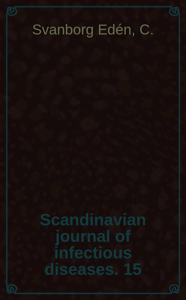Scandinavian journal of infectious diseases. 15 : Attachment of Escherichia coli to human ...