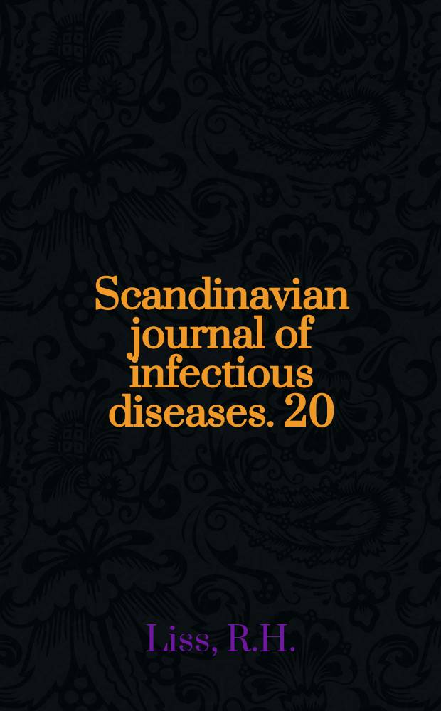 Scandinavian journal of infectious diseases. 20 : Comparative study of erythromycin ...