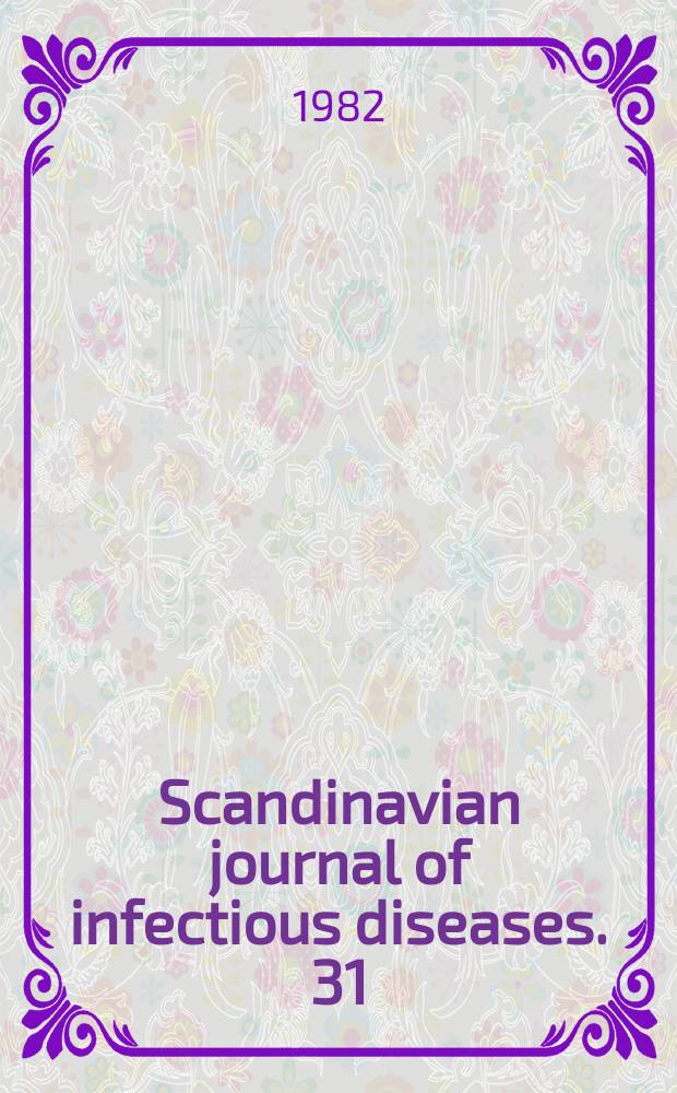 Scandinavian journal of infectious diseases. 31 : Septicaemia
