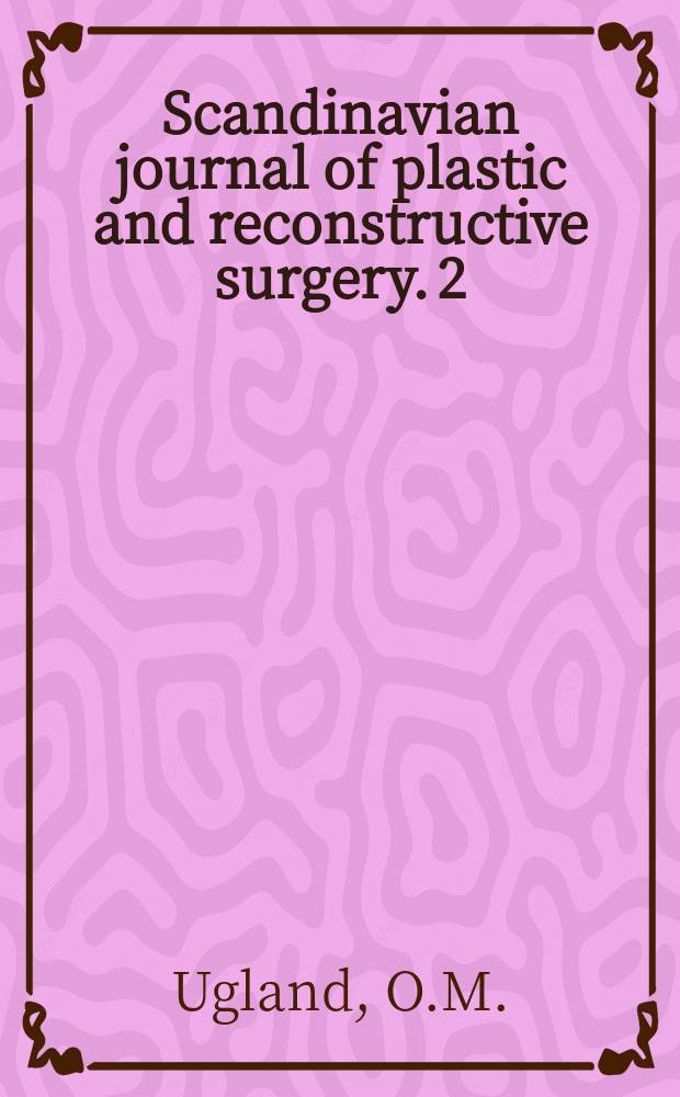Scandinavian journal of plastic and reconstructive surgery. 2 : Electrical burns