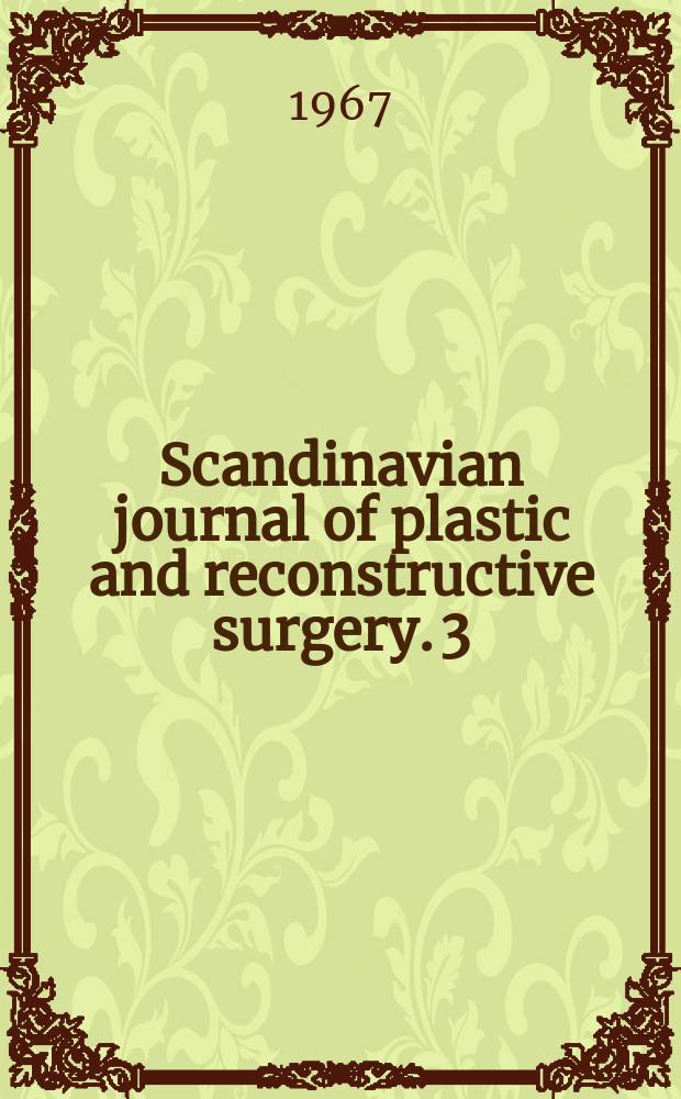 Scandinavian journal of plastic and reconstructive surgery. 3 : Studies of the blood circulation in lymphedematous limbs