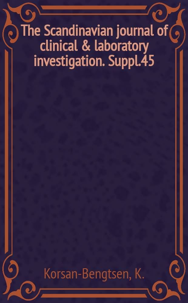 The Scandinavian journal of clinical & laboratory investigation. Suppl.45 : Influence of anions and cations with a long hydrocarbon chain on the thrombin-fibrinogen reaction