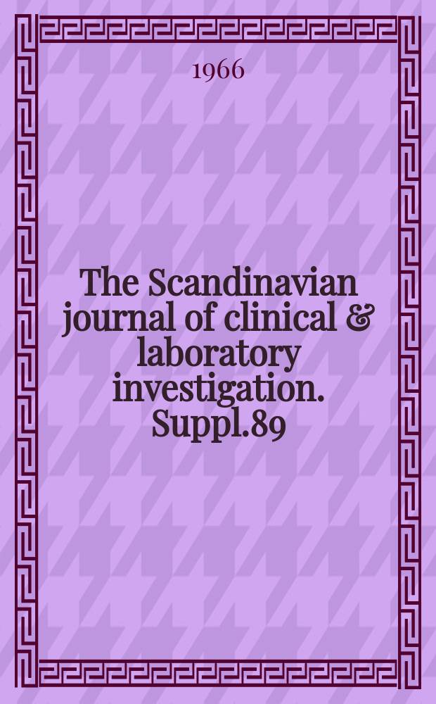 The Scandinavian journal of clinical & laboratory investigation. Suppl.89 : Activator-free porcine plasmin