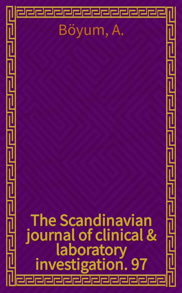 The Scandinavian journal of clinical & laboratory investigation. 97 : Separation of leucocytes from blood and bone marrow