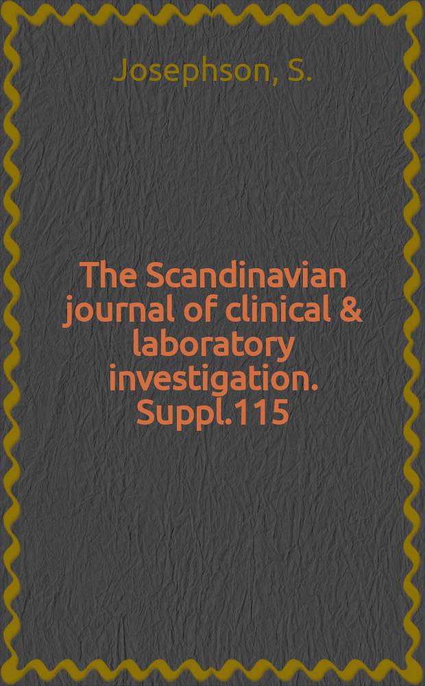 The Scandinavian journal of clinical & laboratory investigation. Suppl.115 : Pulmonary hemodynamics during experimental air embolism