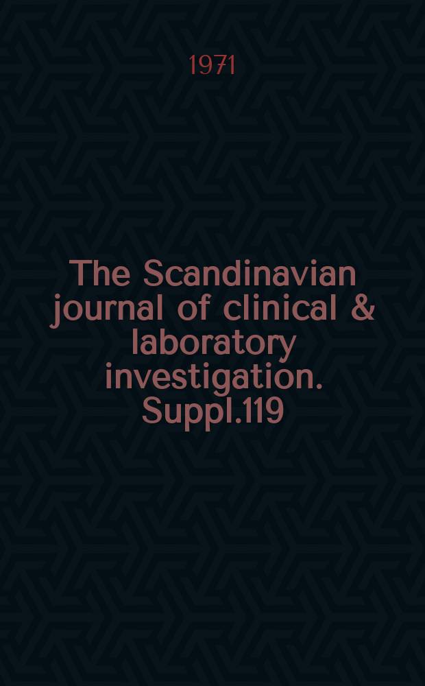 The Scandinavian journal of clinical & laboratory investigation. Suppl.119 : Physical training in women