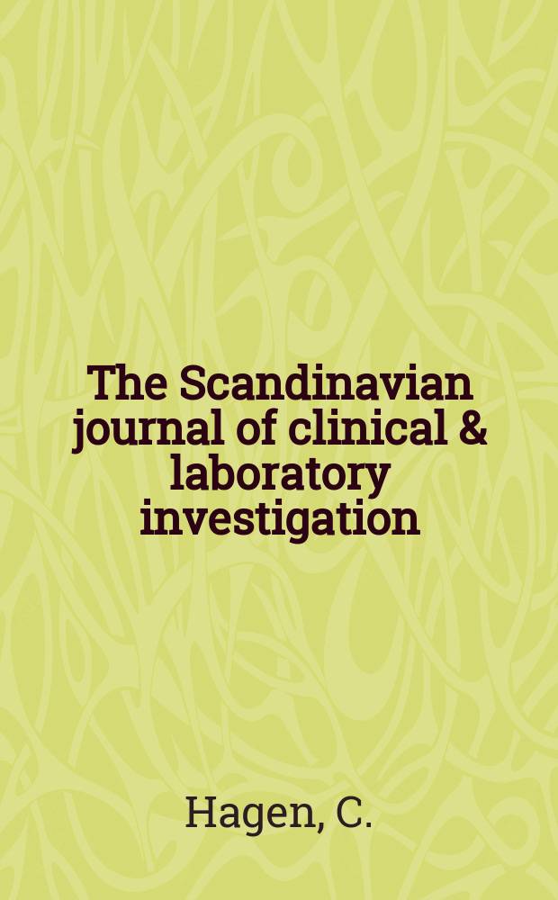 The Scandinavian journal of clinical & laboratory investigation : Studies on the subunits of human glycoprotein ...