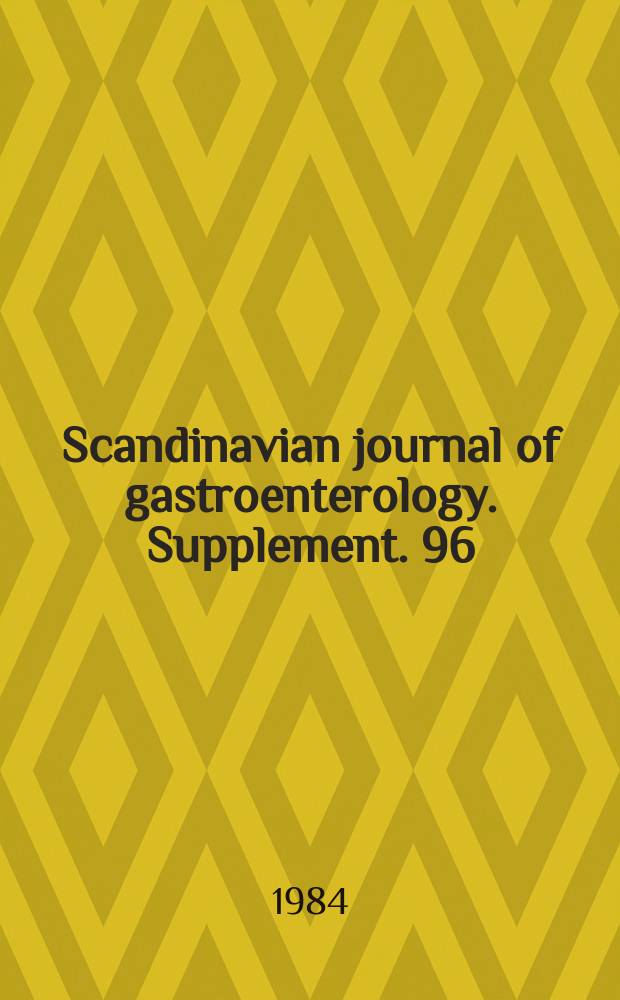 Scandinavian journal of gastroenterology. Supplement. 96 : New development in gut motility