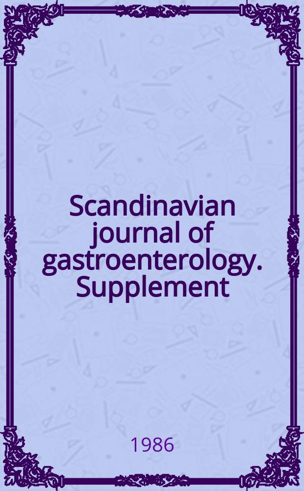 Scandinavian journal of gastroenterology. Supplement : Proceedings of somatostatin'85