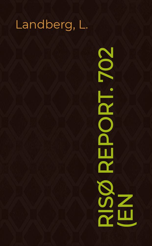 Risø report. 702(EN) : Short - term prediction of local wind conditions